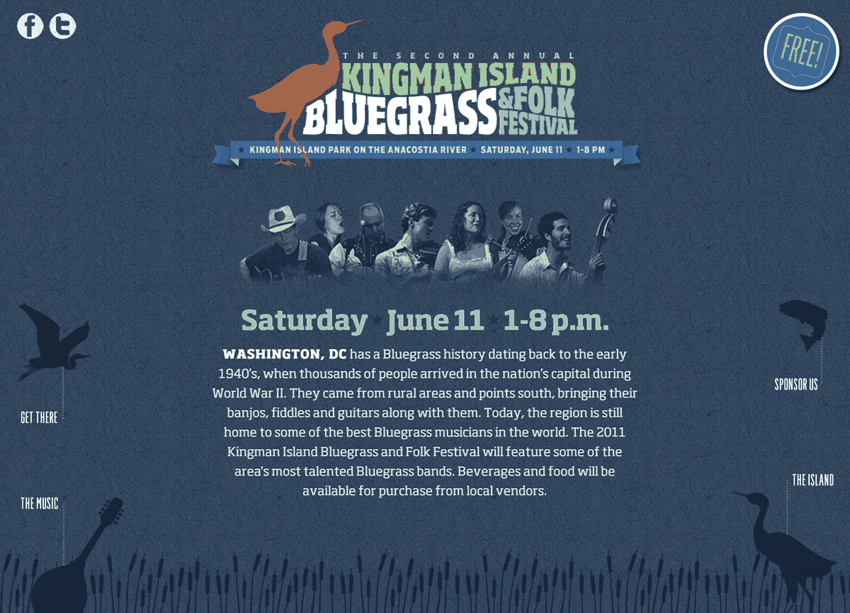kingmanislandbluegrass.com homepage