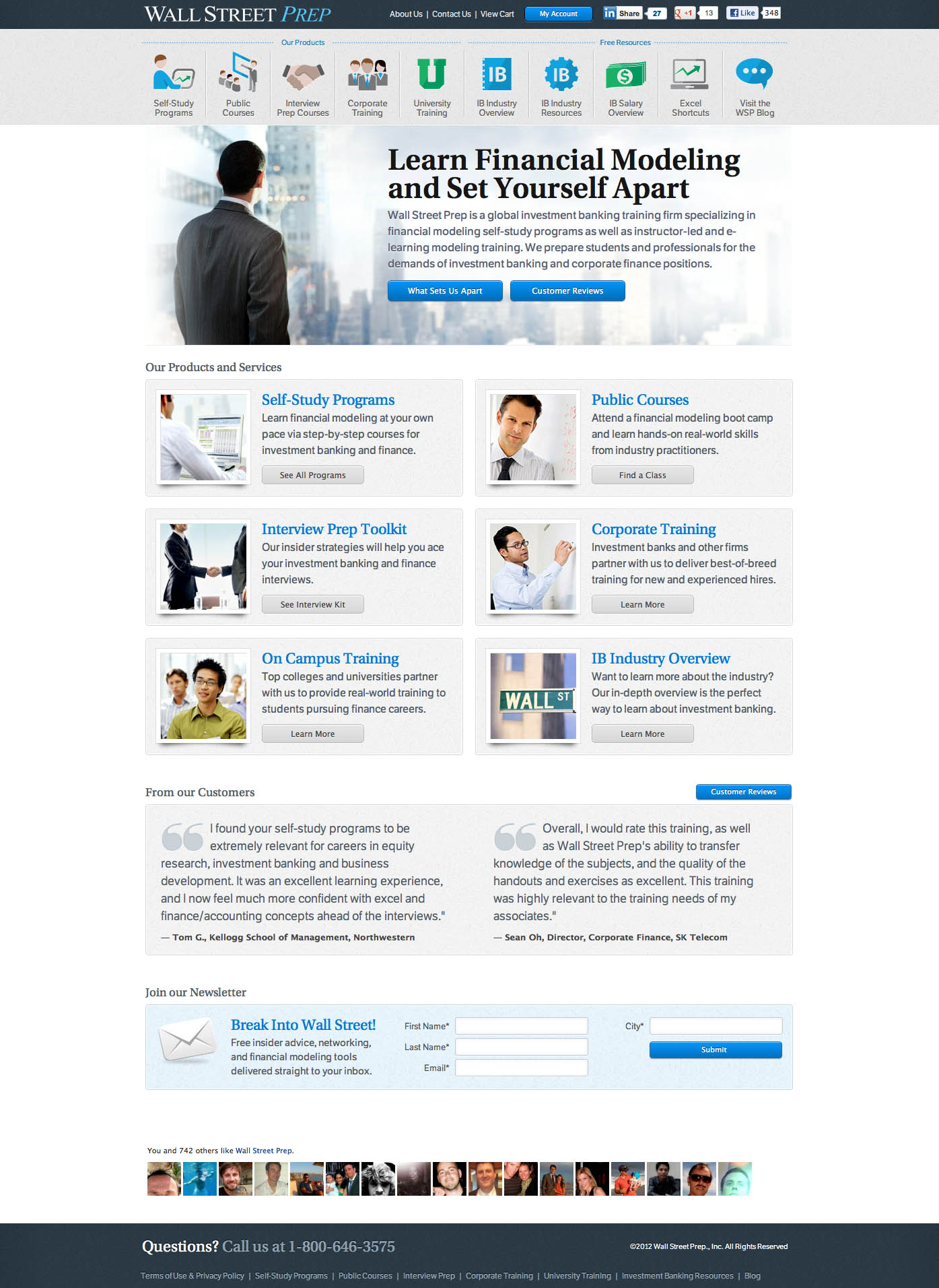 Wall Street Prep homepage