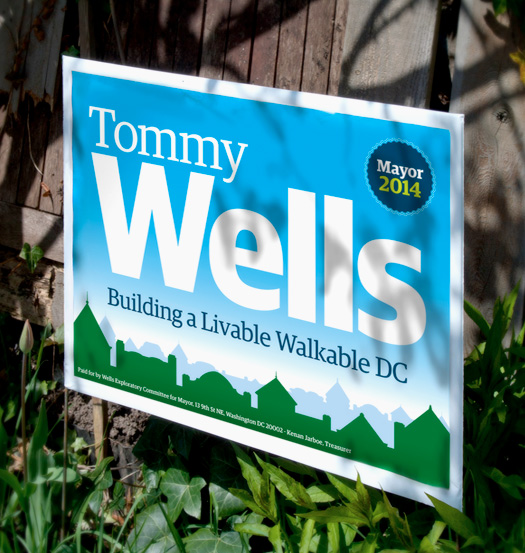 Wells campaign sign